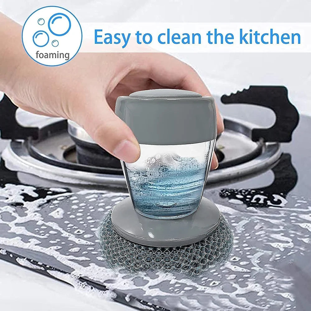 Kitchen Soap Dispensing Palm Brush (PACK OF 3)